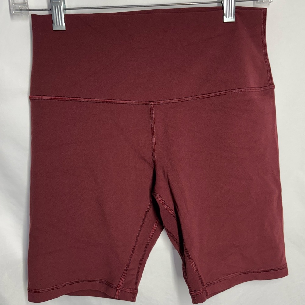 Lululemon Athletica Burgundy Biker Shorts Size 8 Women